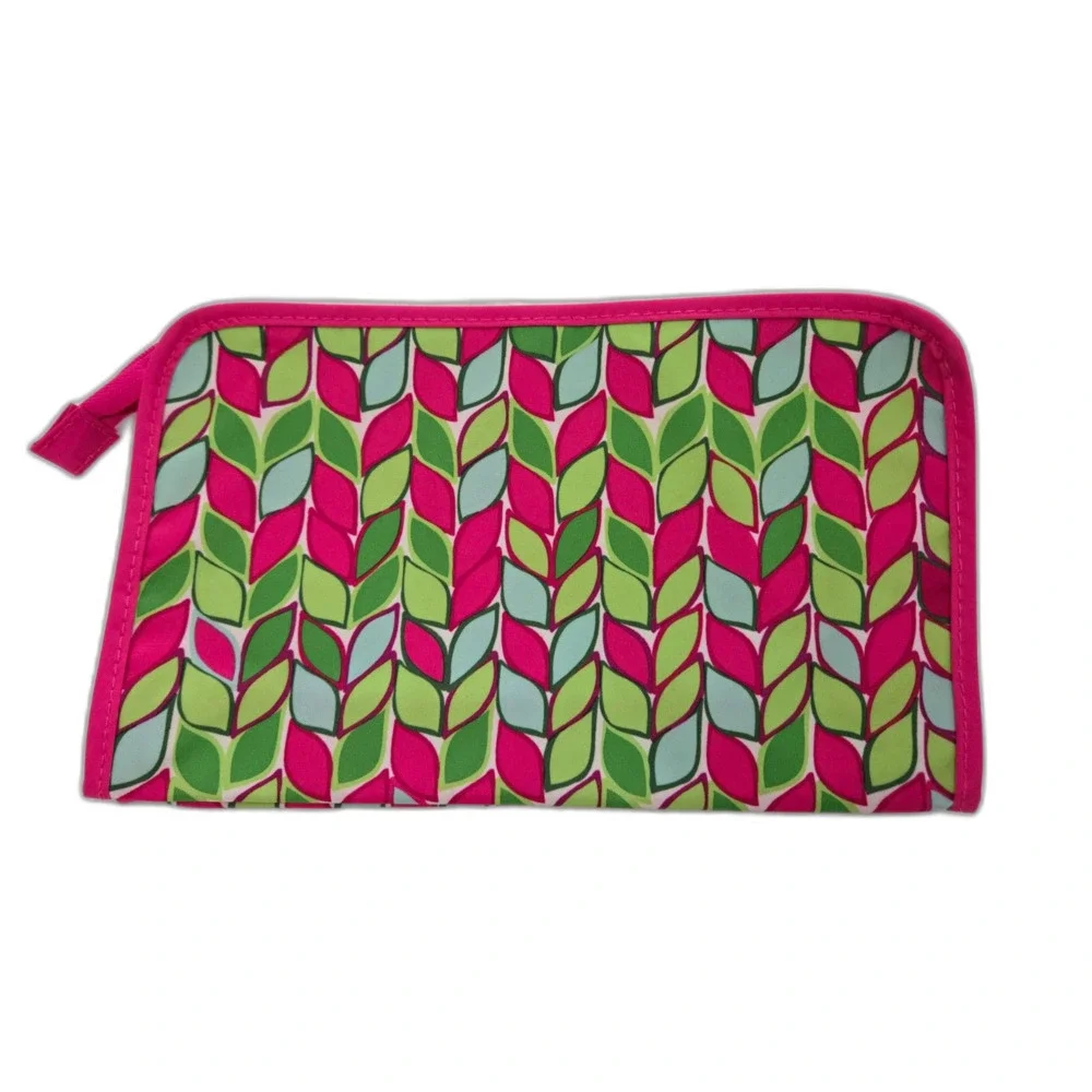 Trina Turk Clinique Makeup Bag Coin Purse Pink Multicolor Travel